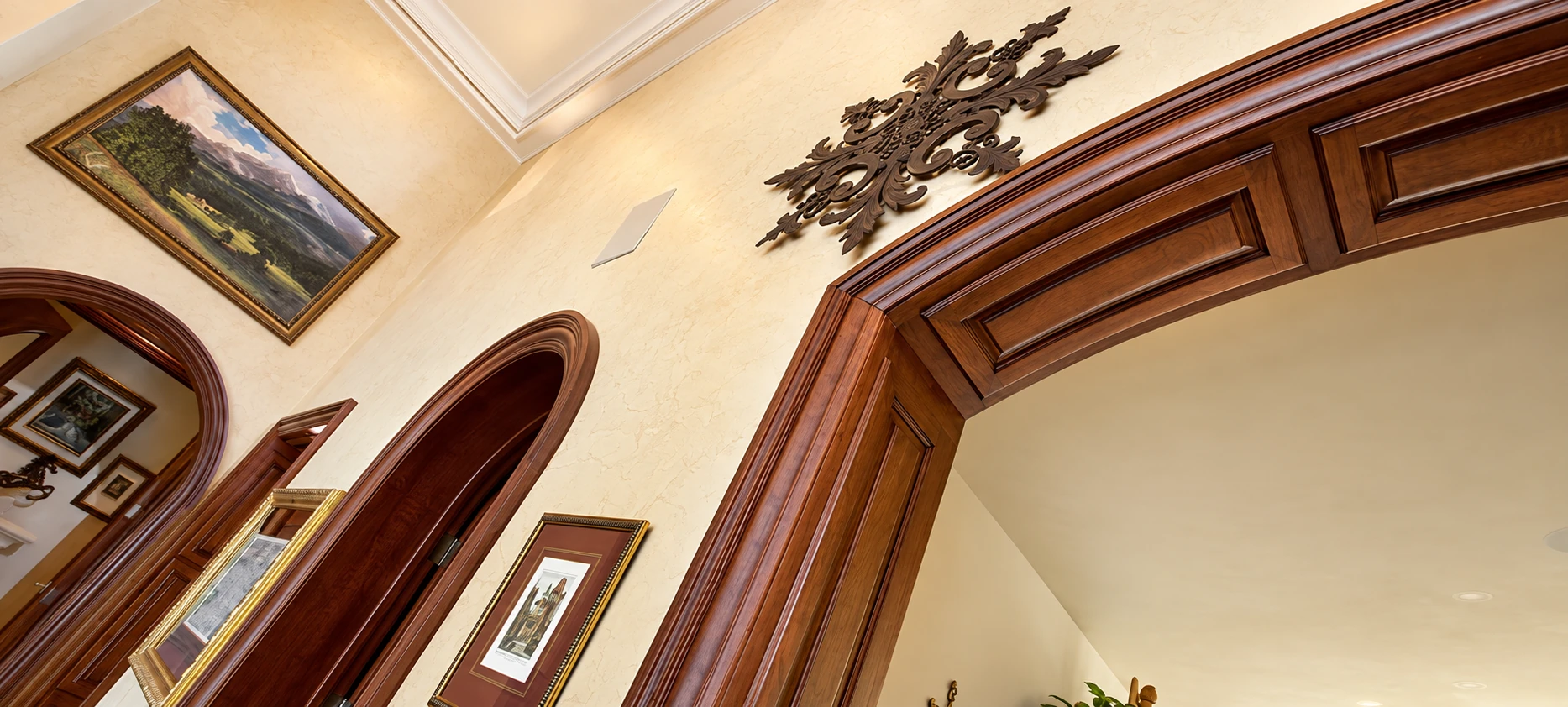 Paneled wood trim detail